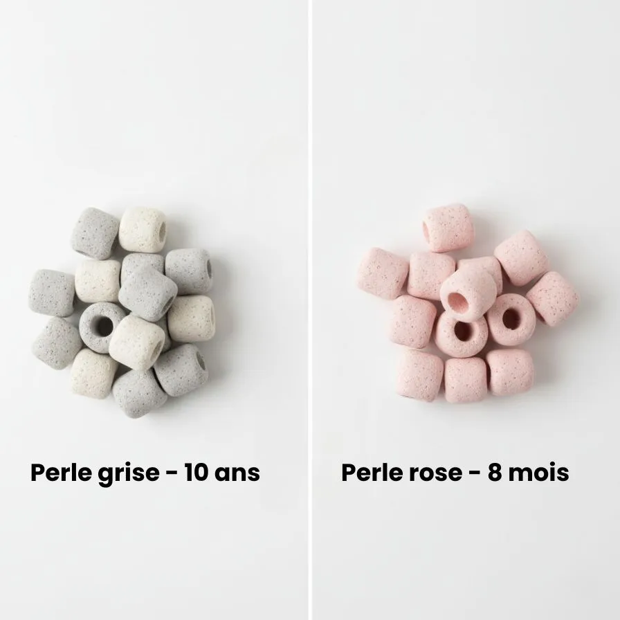 comparaison perles céramique grises et roses différences durée de vie utilisation