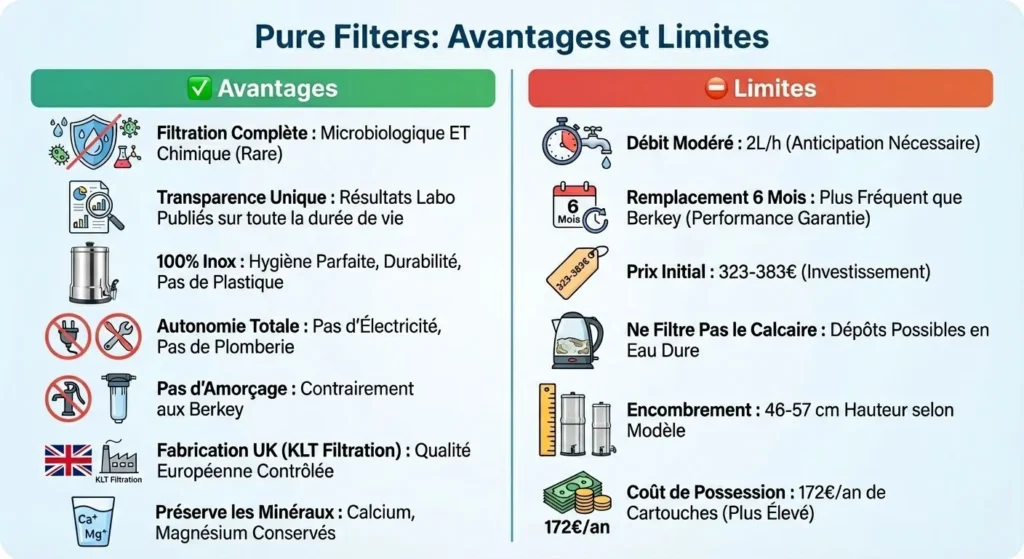 avantages et limites du purificateur pure filter