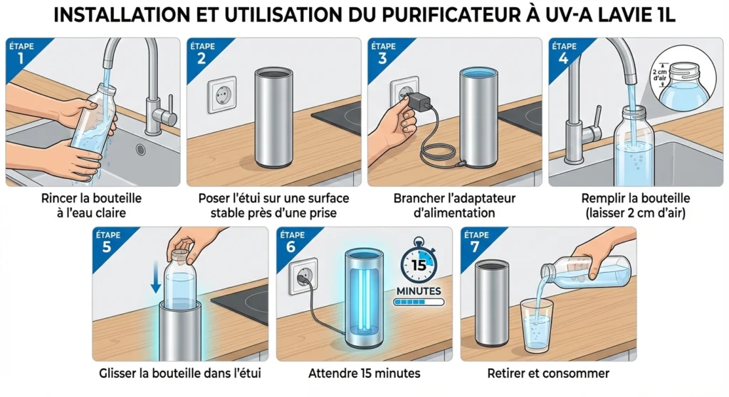 installation utilisation purificateur uv a lavie