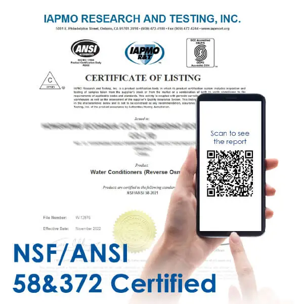 certification nsf wpg3p600