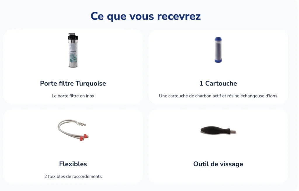 contenu kit filtre opropre lavie