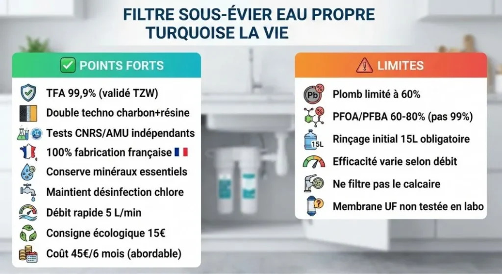 filtre sous évier opropre la vie avantage limite.